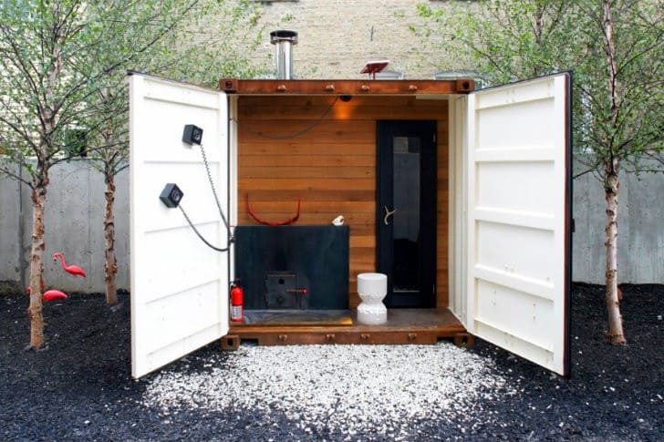 Shipping Container Sauna